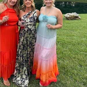 Ombré Flower Maxi Dress